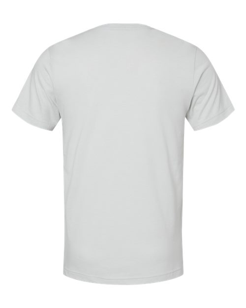 BELLA + CANVAS CVC Jersey Tee 3001CVC Heather Silver Custom Embroidered Business Logo