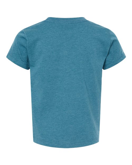 BELLA + CANVAS Toddler Jersey Tee 3001T Heather Columbia Blue Custom Embroidered Business Logo