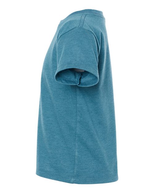 BELLA + CANVAS Toddler Jersey Tee 3001T Heather Deep Teal Custom Embroidered Business Logo