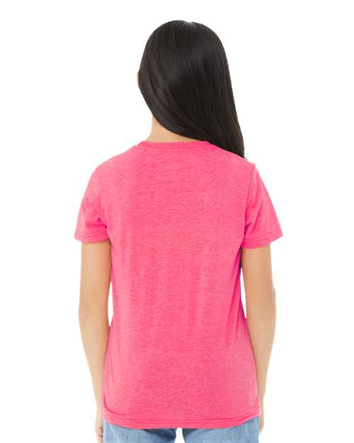 BELLA + CANVAS Youth Triblend Tee 3413Y Custom Embroidered Business Logo