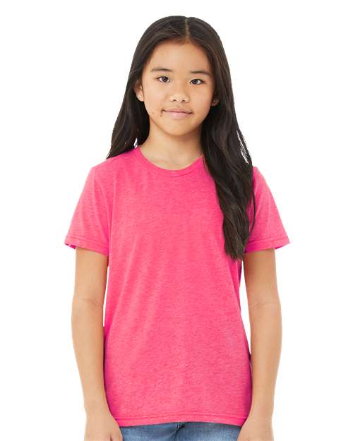 Custom Embroidered BELLA + CANVAS Youth Triblend Tee 3413Y