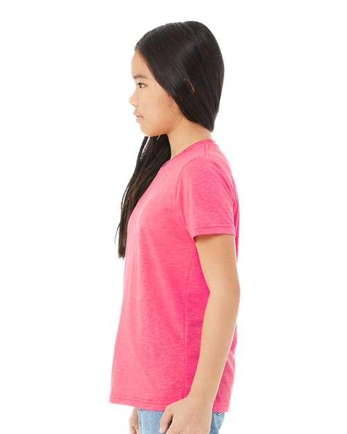 BELLA + CANVAS Youth Triblend Tee 3413Y Custom Embroidered Business Logo