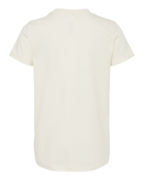 BELLA + CANVAS Youth Jersey Tee 3001Y Vintage White Custom Embroidered Business Logo