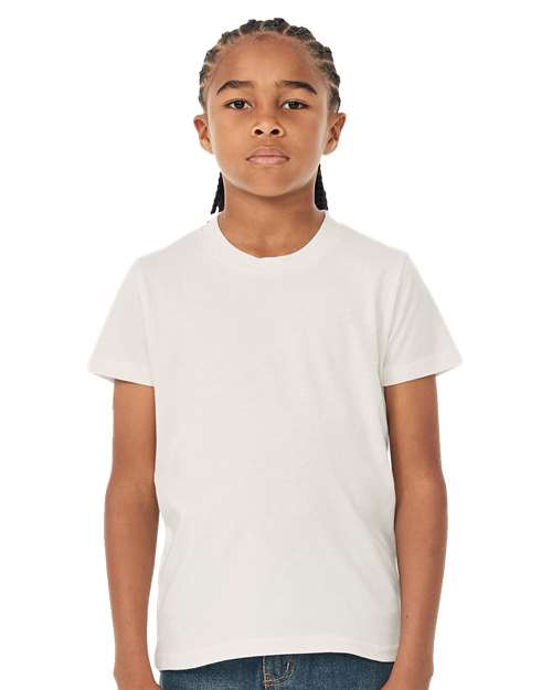 Custom Embroidered BELLA + CANVAS Youth Jersey Tee 3001Y Vintage White