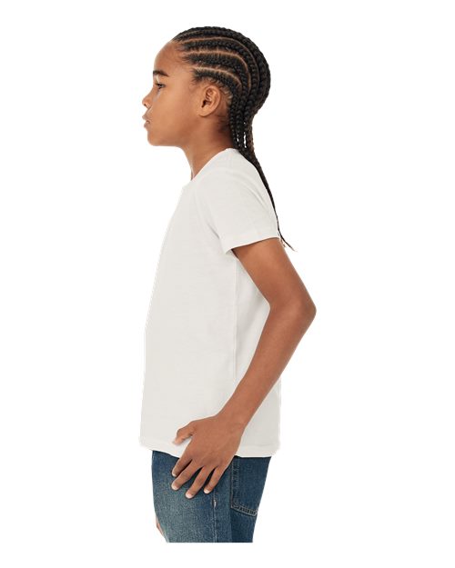 BELLA + CANVAS Youth Jersey Tee 3001Y Vintage White Custom Embroidered Business Logo