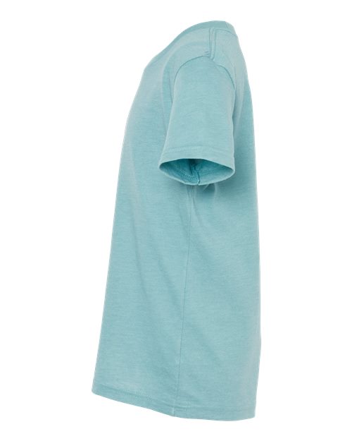 BELLA + CANVAS Youth CVC Jersey Tee 3001YCVC Heather Blue Lagoon