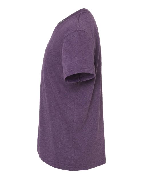 BELLA + CANVAS Youth CVC Jersey Tee 3001YCVC Heather Team Purple Custom Embroidered Business Logo