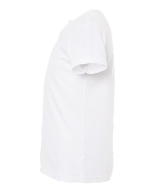 BELLA + CANVAS Youth CVC Jersey Tee 3001YCVC Solid White Blend Custom Embroidered Business Logo