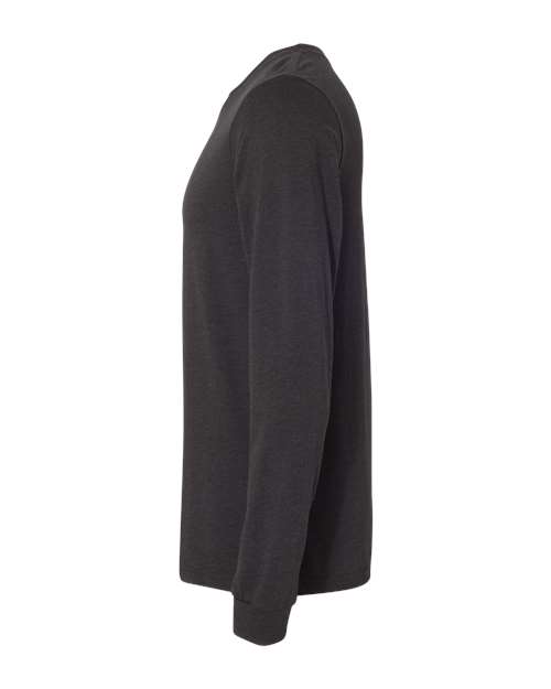 BELLA + CANVAS Heather CVC Long Sleeve Tee 3501CVC Black Heather