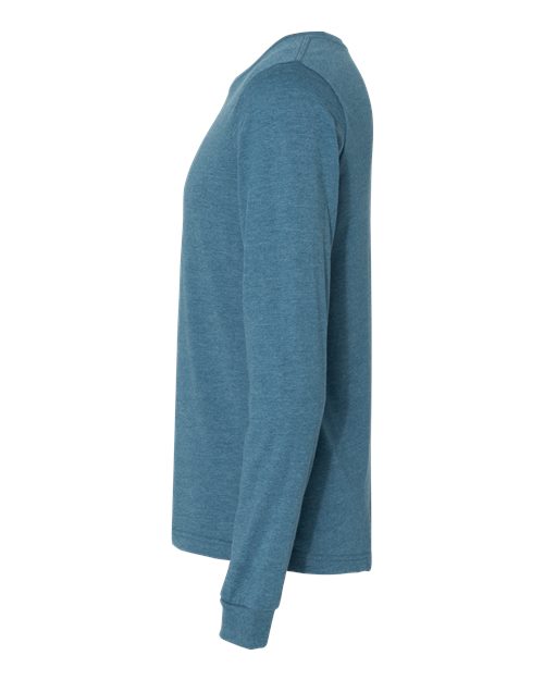 BELLA + CANVAS Heather CVC Long Sleeve Tee 3501CVC Heather Deep Teal