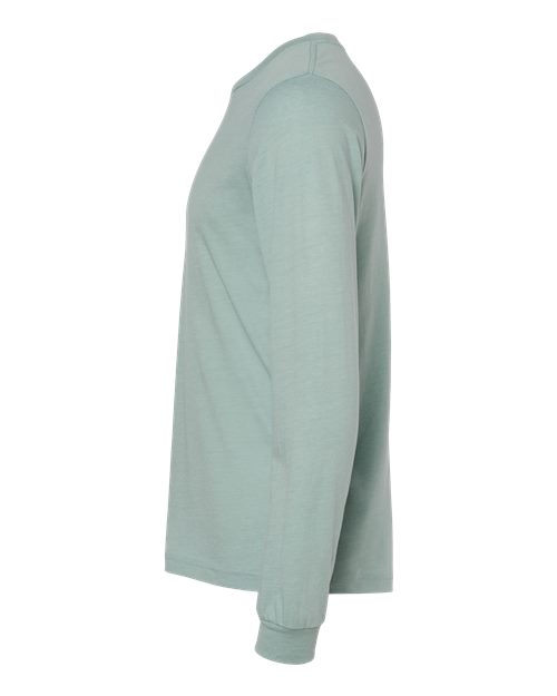 BELLA + CANVAS Heather CVC Long Sleeve Tee 3501CVC Heather Dusty Blue