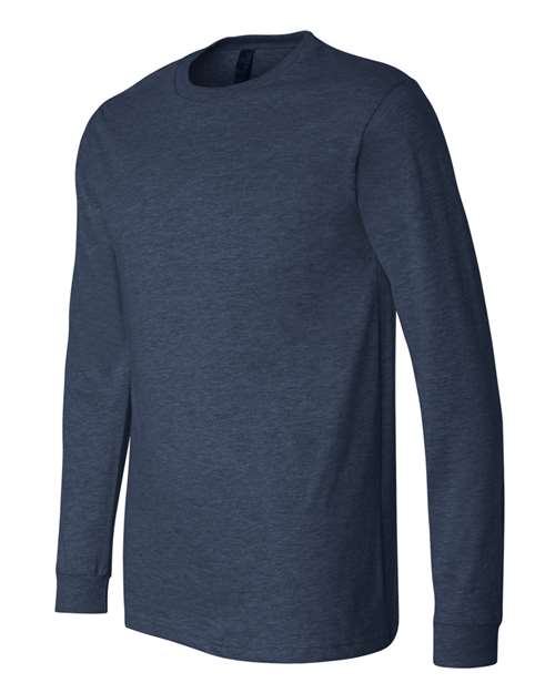 BELLA + CANVAS Heather CVC Long Sleeve Tee 3501CVC Heather Navy