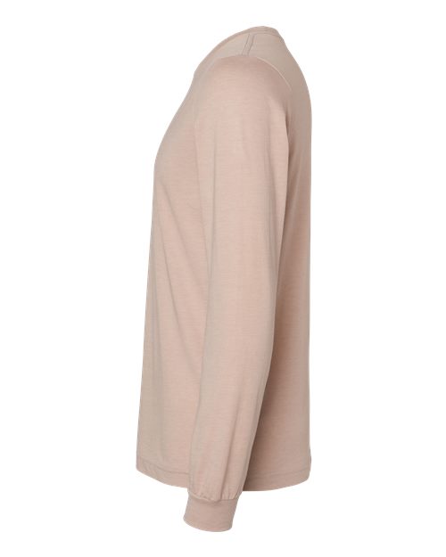BELLA + CANVAS Heather CVC Long Sleeve Tee 3501CVC Heather Pink Gravel
