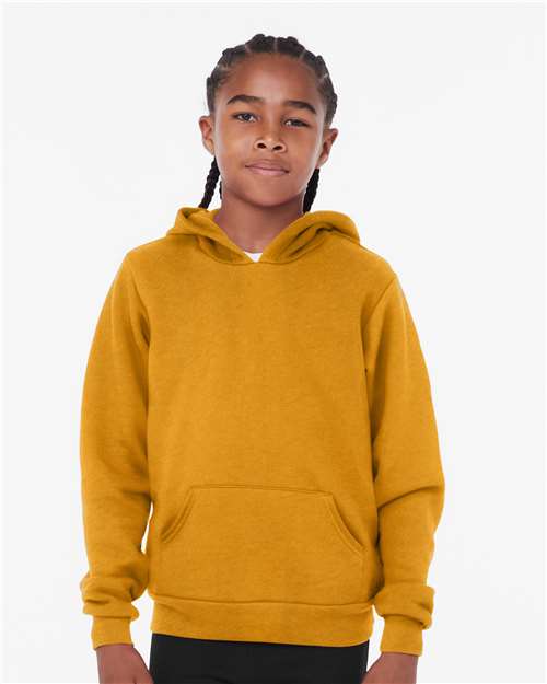 Custom Embroidered BELLA + CANVAS Youth Sponge Fleece Hoodie 3719Y