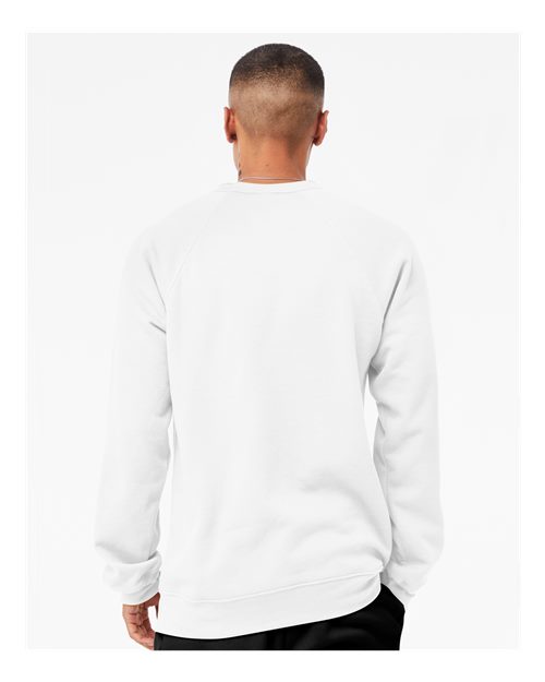 BELLA + CANVAS Sponge Fleece Raglan Crewneck Sweatshirt 3901 Custom Embroidered Business Logo