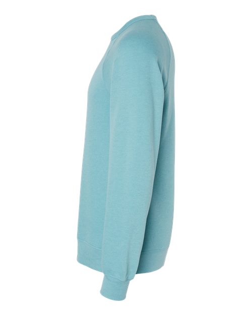 BELLA + CANVAS Sponge Fleece Raglan Crewneck Sweatshirt 3901 Heather Blue Lagoon