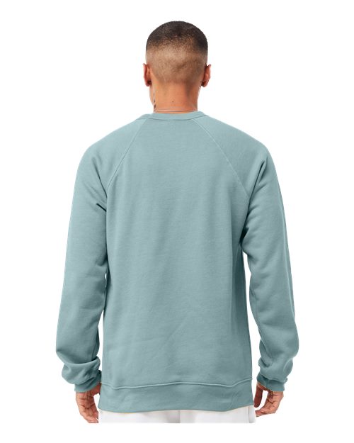 BELLA + CANVAS Sponge Fleece Raglan Crewneck Sweatshirt 3901 Custom Embroidered Business Logo