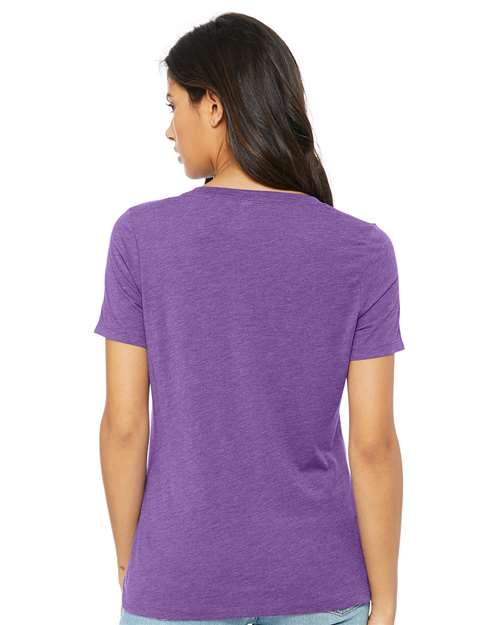 BELLA + CANVAS Women's Relaxed Triblend Short Sleeve V-Neck Tee 6415