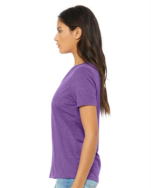 BELLA + CANVAS Women's Relaxed Triblend Short Sleeve V-Neck Tee 6415