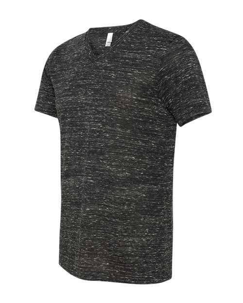 BELLA + CANVAS Textured Jersey V-Neck Tee 3655 Custom Embroidered Business Logo