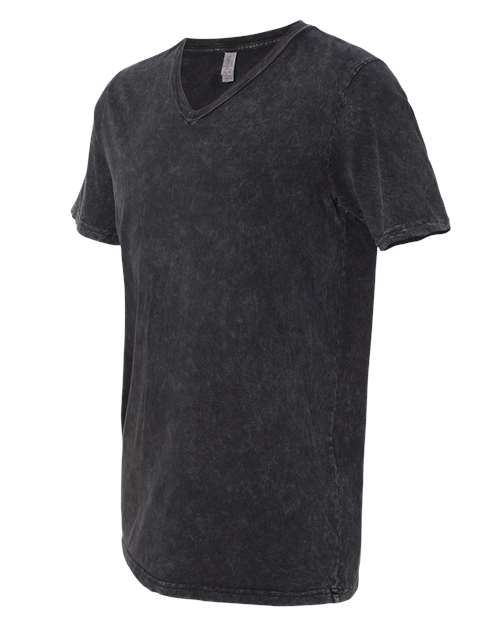 BELLA + CANVAS Textured Jersey V-Neck Tee 3655 Custom Embroidered Business Logo