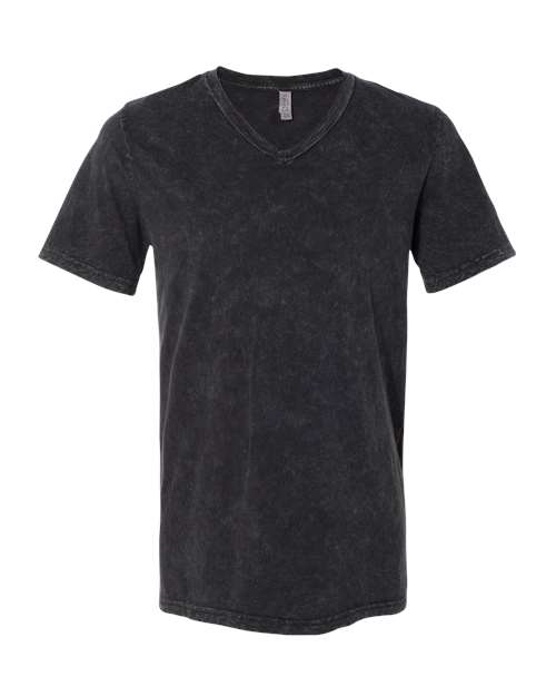 BELLA + CANVAS Textured Jersey V-Neck Tee 3655 Custom Embroidered Business Logo