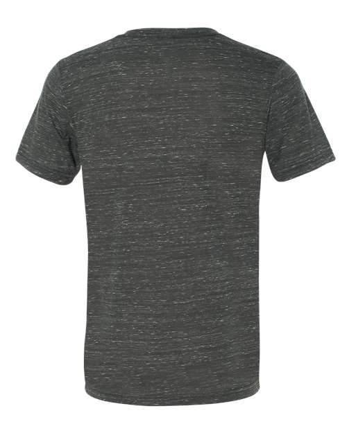 BELLA + CANVAS Textured Jersey V-Neck Tee 3655 Custom Embroidered Business Logo