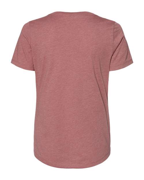 BELLA + CANVAS Women's Relaxed Heather CVC V-Neck Tee 6405CVC Custom Embroidered Business Logo