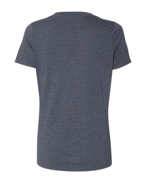 BELLA + CANVAS Women's Relaxed Heather CVC V-Neck Tee 6405CVC Custom Embroidered Business Logo