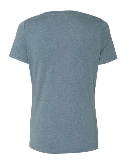 BELLA + CANVAS Women's Relaxed Heather CVC V-Neck Tee 6405CVC Custom Embroidered Business Logo