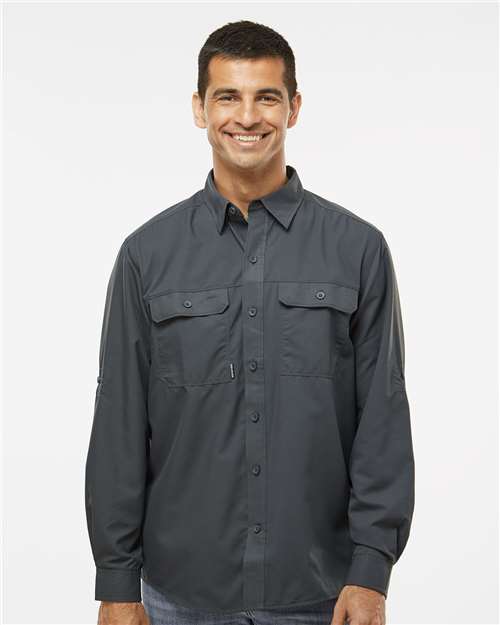 Custom Embroidered DRI DUCK Crossroad Woven Shirt 4441