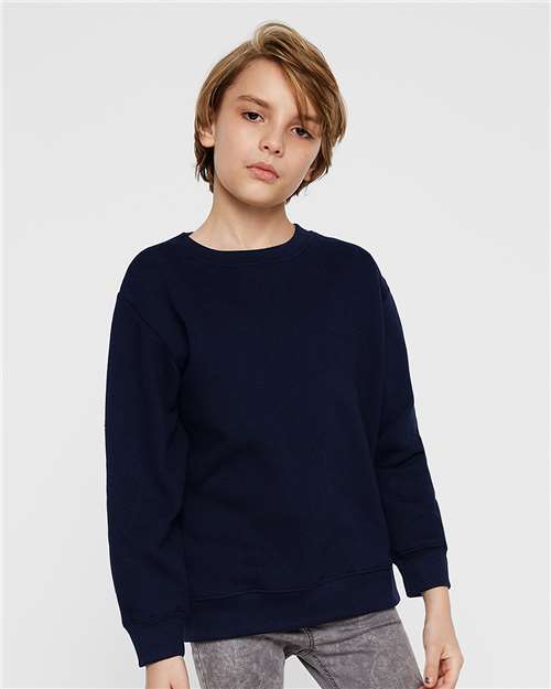 Custom Embroidered LAT Youth Elevated Fleece Crewneck Sweatshirt 2225