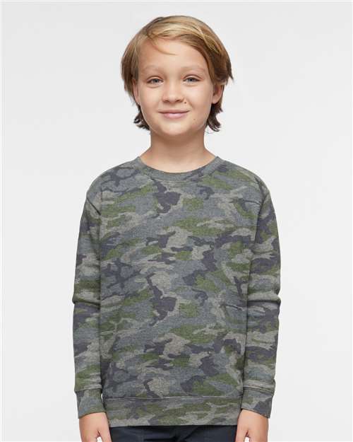 Custom Embroidered LAT Youth Elevated Fleece Crewneck Sweatshirt 2225