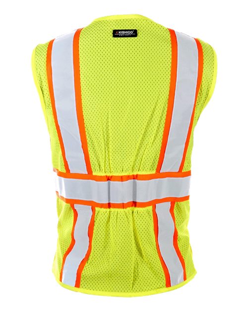 Custom EmbroideredKishigo Women's Standard Vest 11156 Lime/ Orange