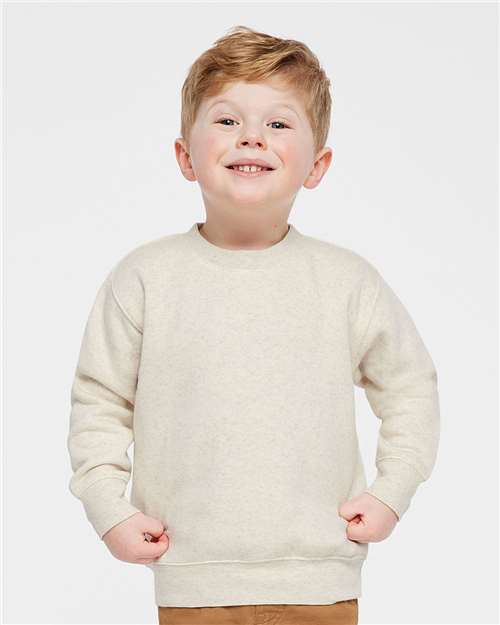 Custom Embroidered Rabbit Skins Toddler Fleece Crewneck Sweatshirt 3317