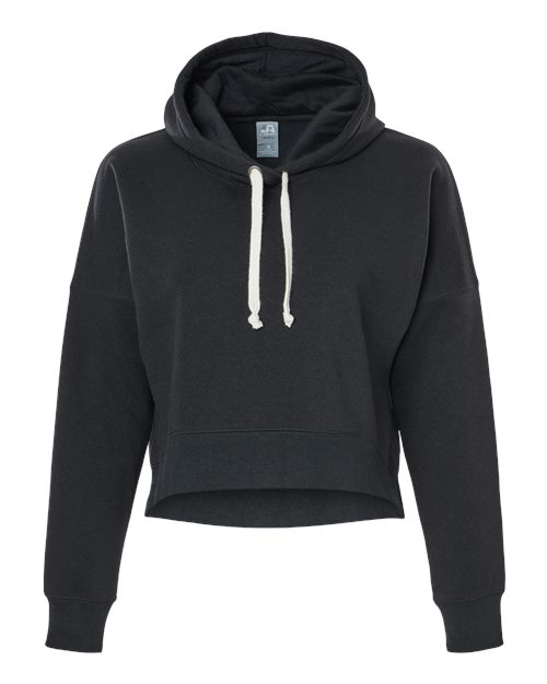 J. America Women's Crop Hooded Sweatshirt 8853