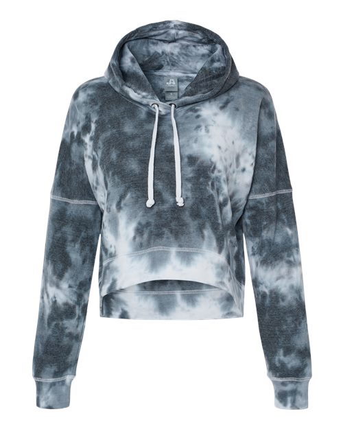 J. America Women's Crop Hooded Sweatshirt 8853