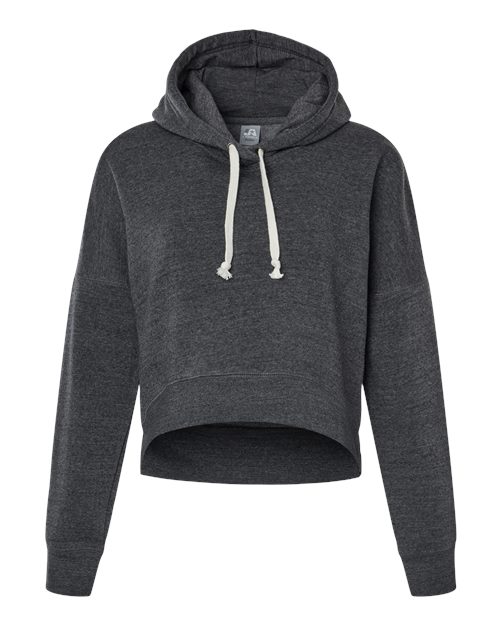 J. America Women's Crop Hooded Sweatshirt 8853