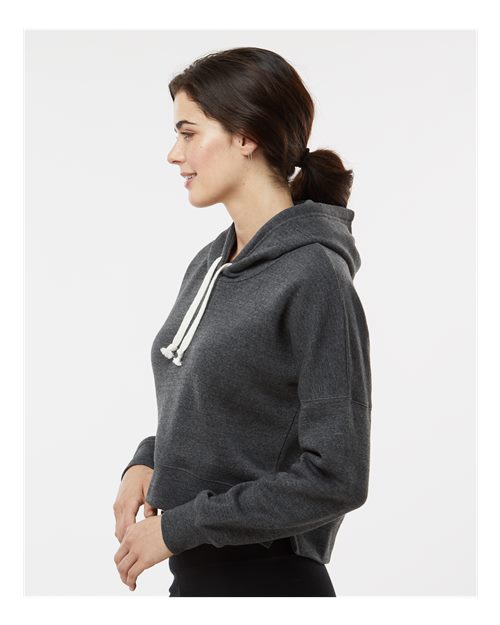 J. America Women's Crop Hooded Sweatshirt 8853