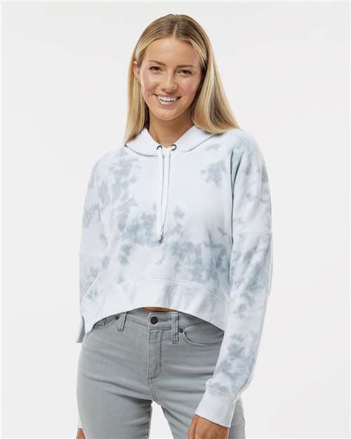 Custom Embroidered J. America Women's Crop Hooded Sweatshirt 8853