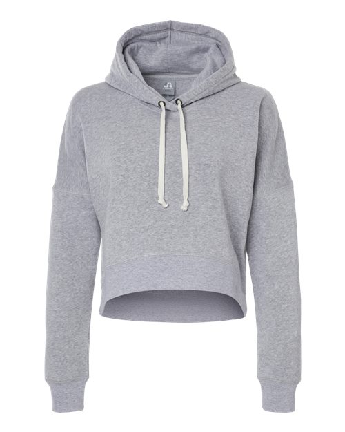 J. America Women's Crop Hooded Sweatshirt 8853