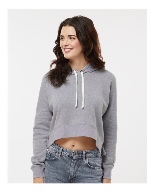 Custom Embroidered J. America Women's Crop Hooded Sweatshirt 8853