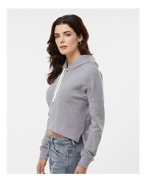 J. America Women's Crop Hooded Sweatshirt 8853