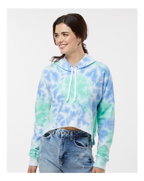 Custom Embroidered J. America Women's Crop Hooded Sweatshirt 8853