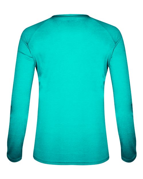 Badger Women's Tri-Blend Long Sleeve T-Shirt 4964 Turquoise
