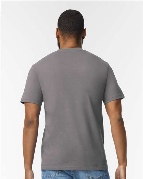 Gildan Softstyle® Midweight T-Shirt 65000 Charcoal Custom Embroidered Business Logo