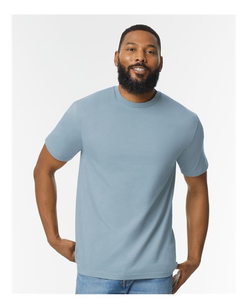 Custom Embroidered Gildan Softstyle® Midweight T-Shirt 65000 Stone Blue