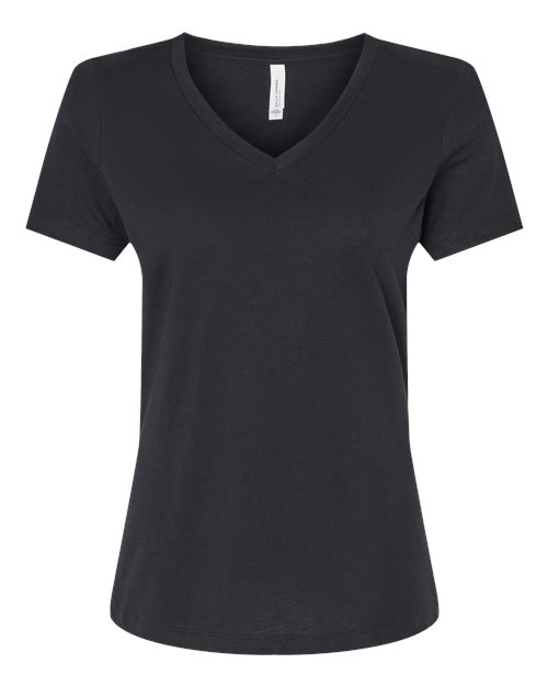 BELLA + CANVAS Women's Relaxed Heather CVC V-Neck Tee 6405CVC Custom Embroidered Business Logo