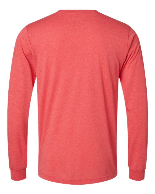 BELLA + CANVAS Triblend Long Sleeve Tee 3513 Olive Triblend Custom Embroidered Business Logo