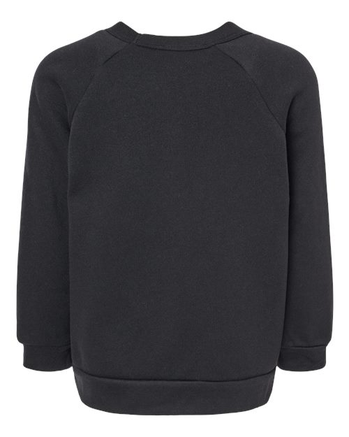 BELLA + CANVAS Sponge Fleece Raglan Crewneck Sweatshirt 3901 Custom Embroidered Business Logo